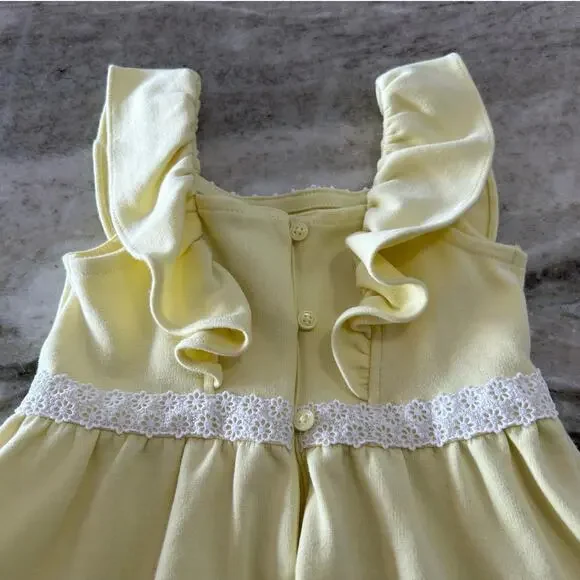 Janie and Jack Yellow Flutter Strap Dress 2T, Eyelet Lace, Spring/Summer - Picture 5 of 7